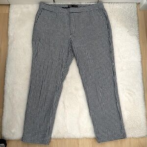 Zara Blue Gingham Dress Pants